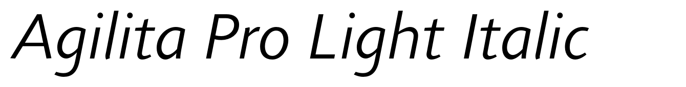 Agilita Pro Light Italic